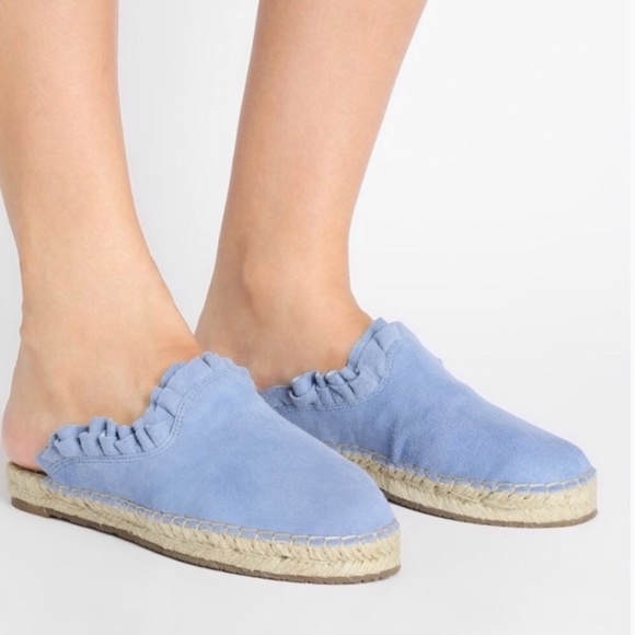 kate spade Shoes - Kate Spade Laila blue suede espadrille mules shoe